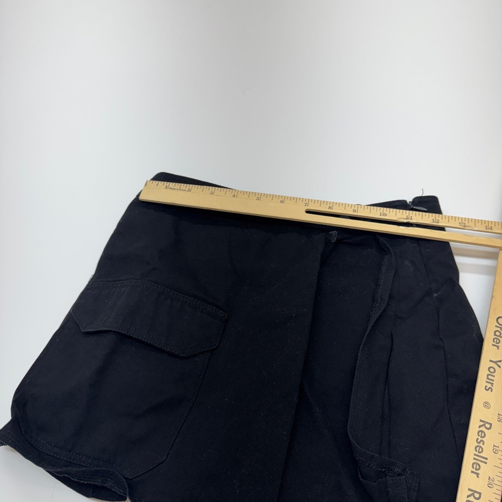 Zara Skort Girls 12-13 Black Goth Grunge Streetwear Cargo - Picture 6 of 7